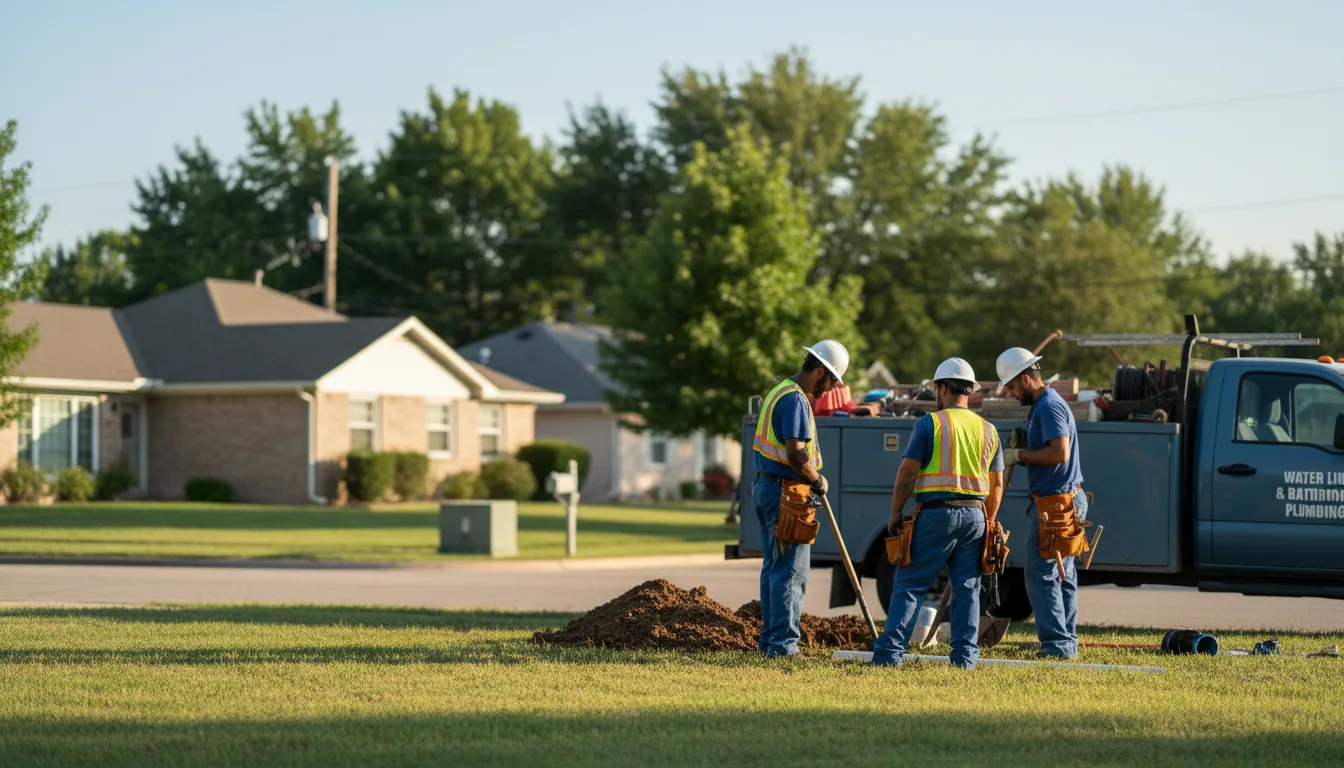 Residential water line and bathroom plumbing service in Andover, MN
